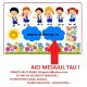 588A4 Kit cu personalizare din vafa scolari 30x20cm